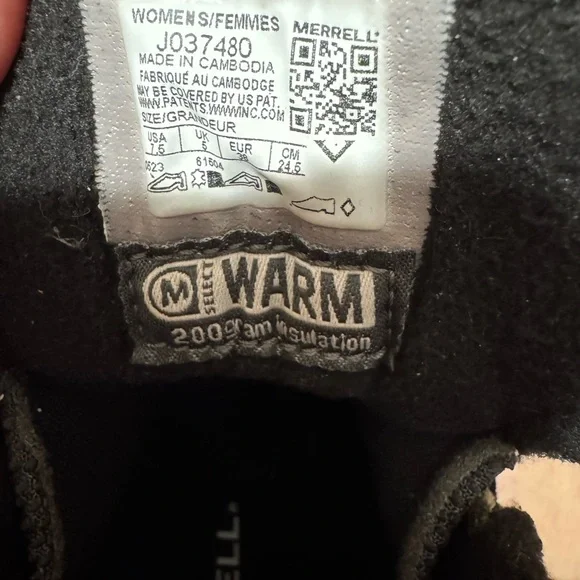 Merrell Women's Thermo Chill 2 Mid Waterproof black boot size 7.5 - Picture 5 of 6